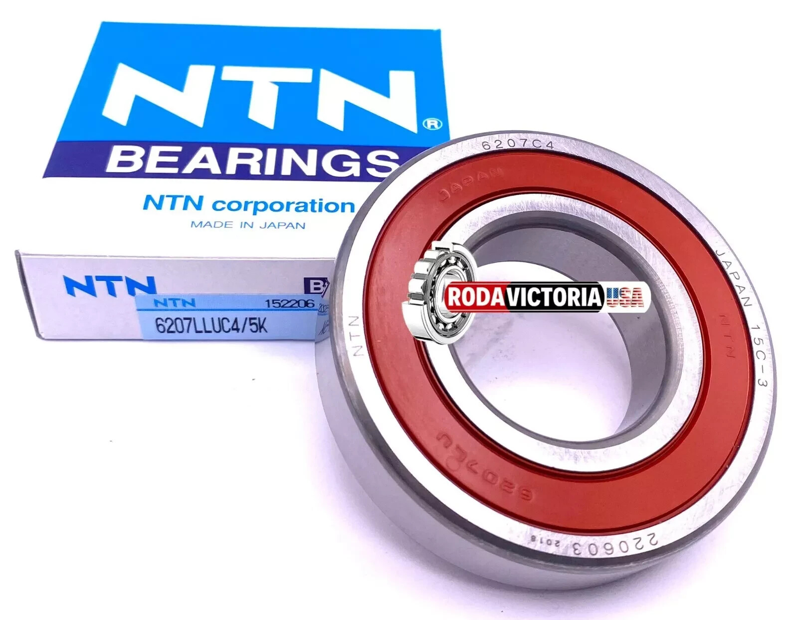 NTN 6207 LLU C4 5K BALL BEARING, RUBBER SEALED 6207 2RS 35x72x17 mm