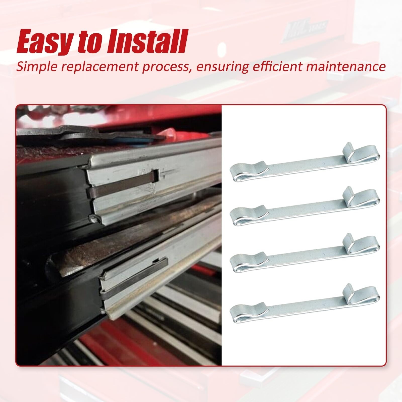 4 Pcs Early 2 Inches Double Loop Style Tool Box Drawer Slide Retaining Keeper US
