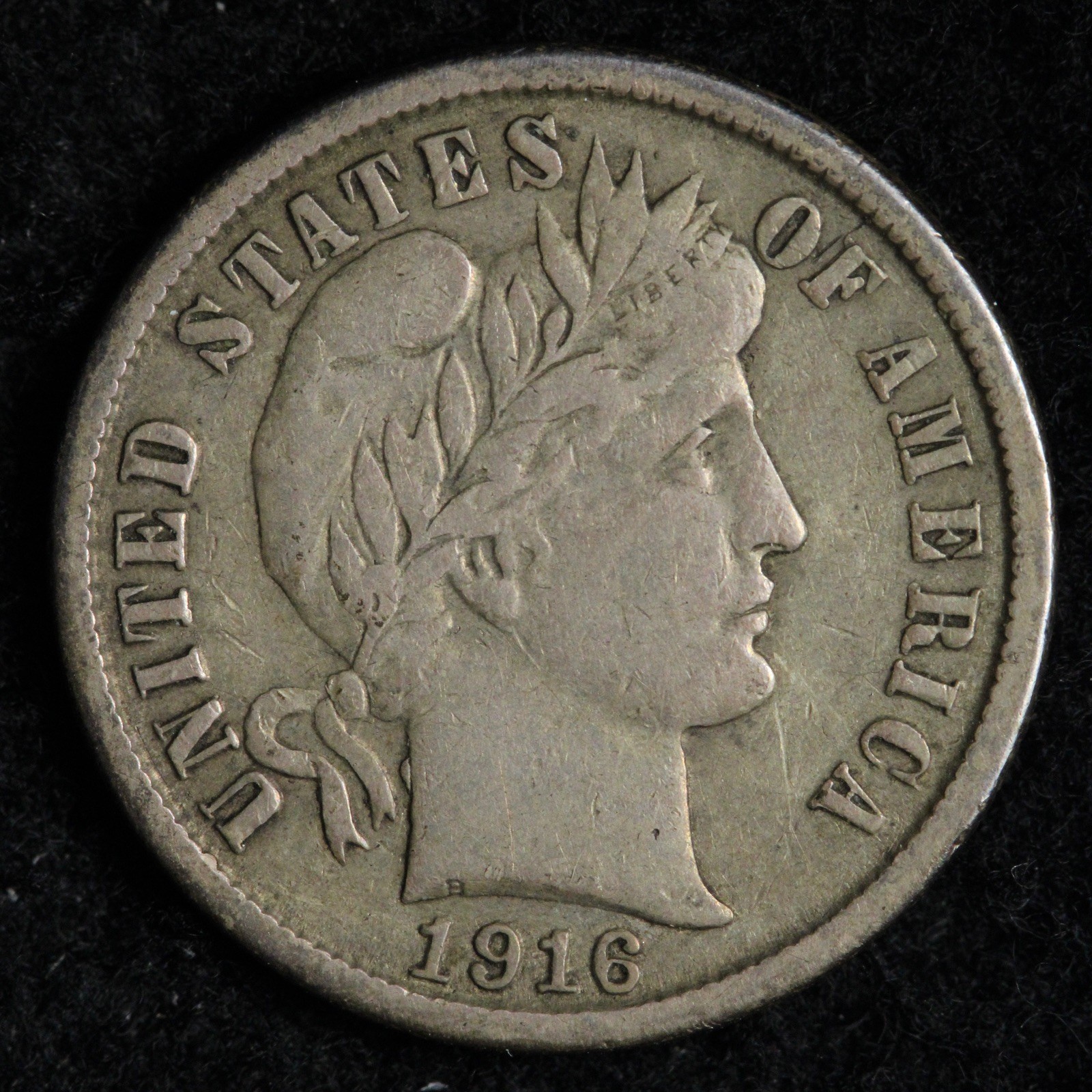 1916-S Barber Silver Dime XF E313 KQCU