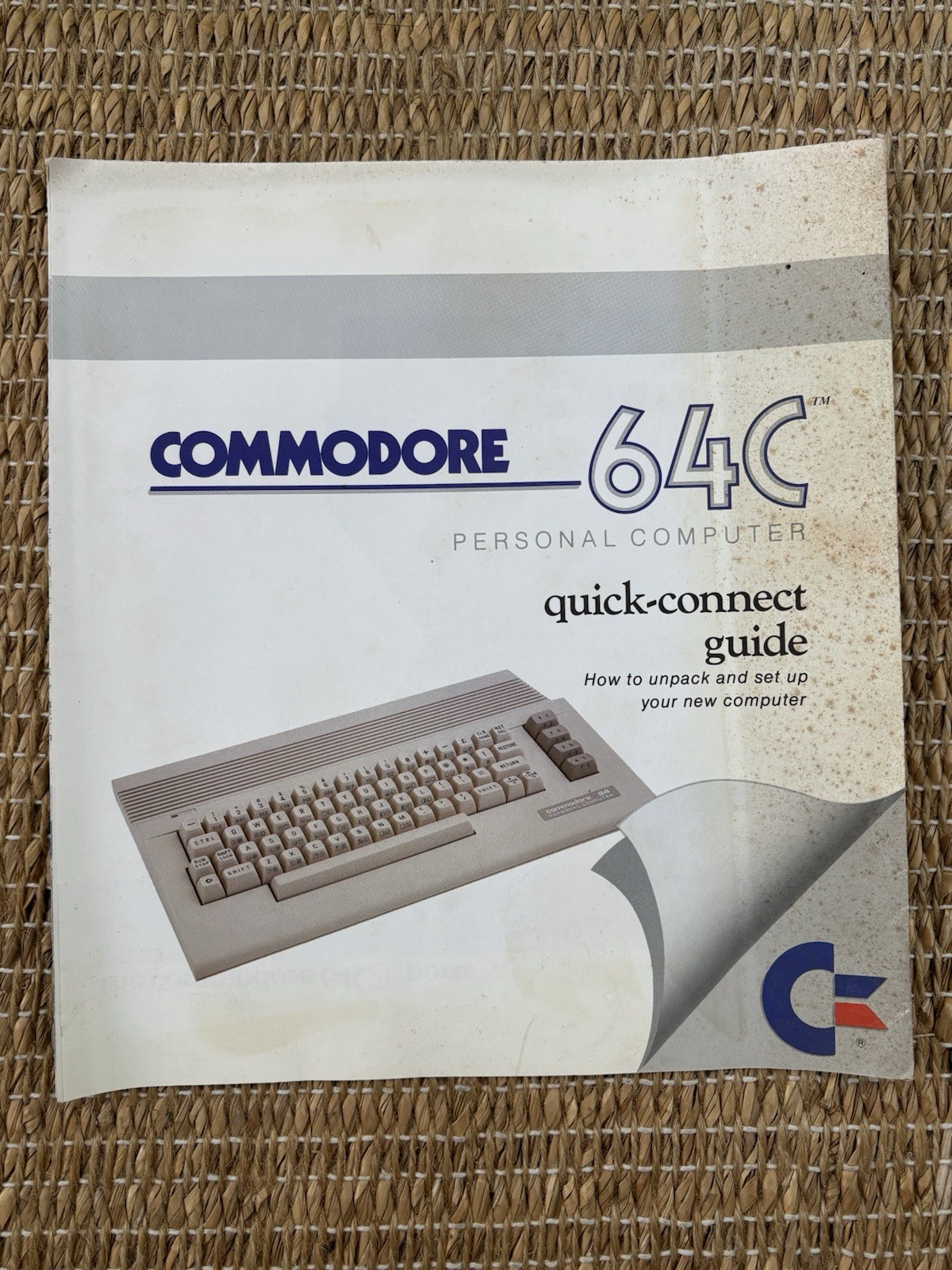 Vintage Commodore 64C Quick Connect Guide - Ephemera