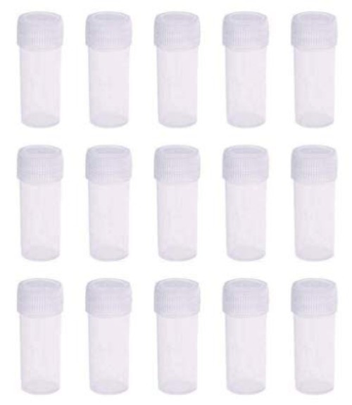 5ML Plastic Sample small Bottles Vial Storage with Lid Vial Storage Container...