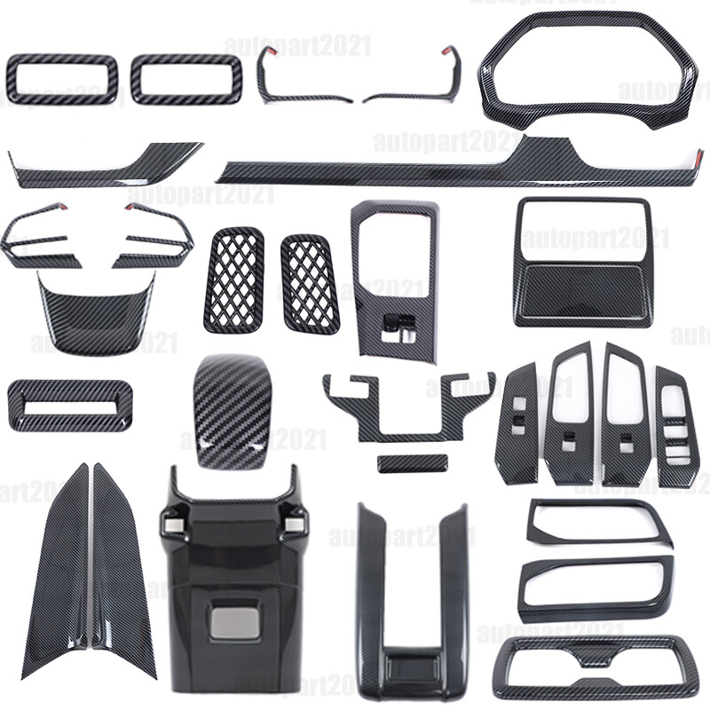 ABS Carbon Fiber Car Interior Trim Sets Panel For Toyota Grand Highlander 2024+