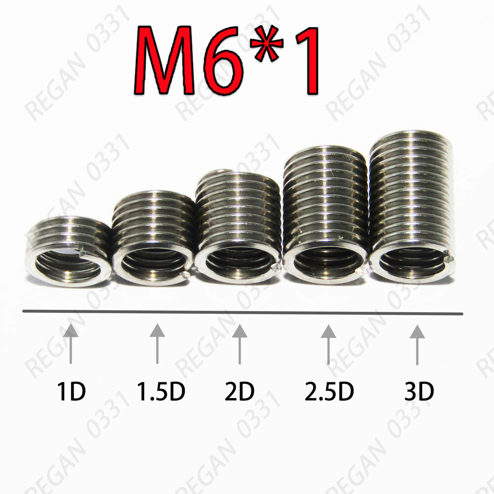 Helicoil Type Thread Inserts M1.6/M2/M2.5/M3/M4/M5/M6/M8/M10/M12 Thread Repair