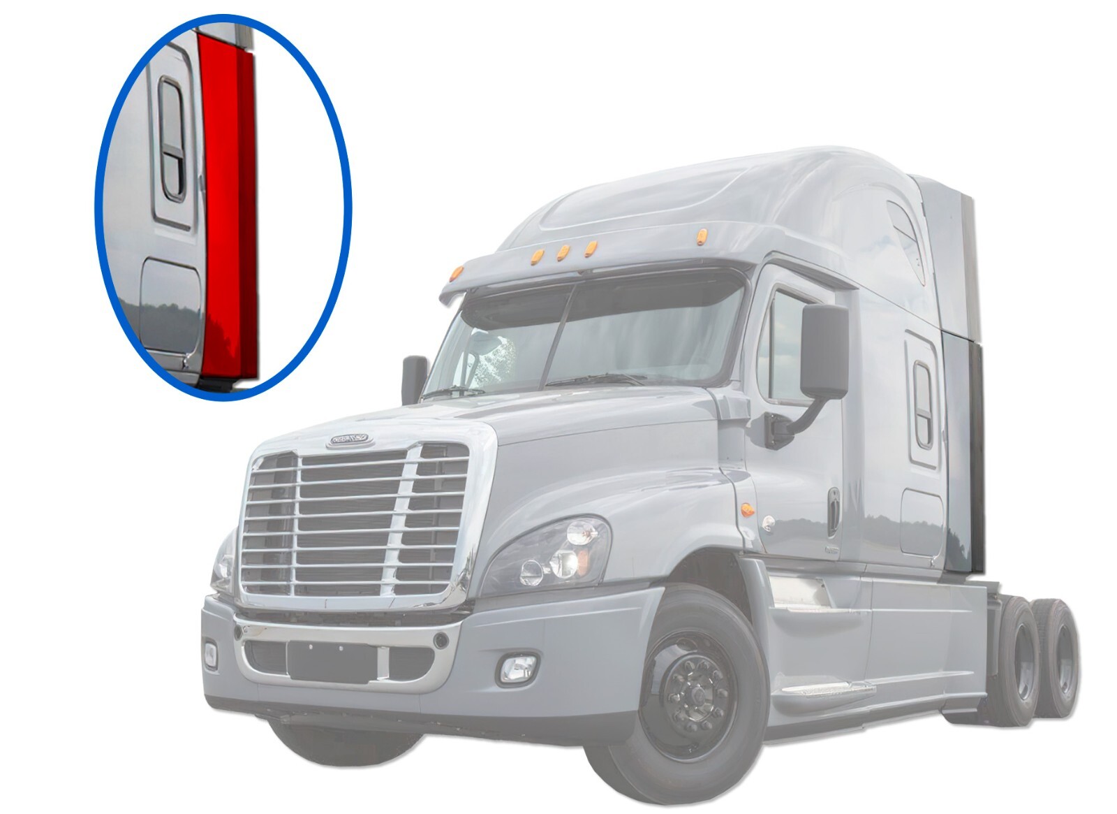Cabin Lower Fairing with Extension Left Side, Freightliner Cascadia 2008-2016