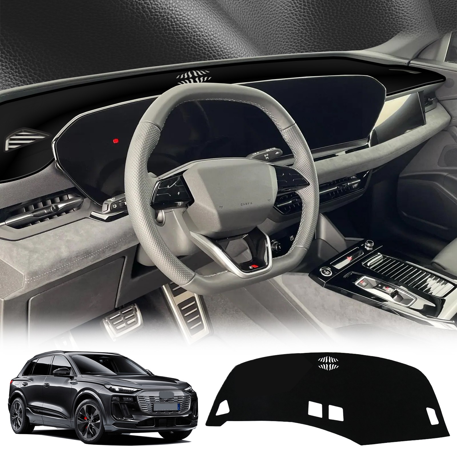 for Audi Q6 e-tron Sportback 2026 etron LHD Without HUD Dashboard Pad dashmat