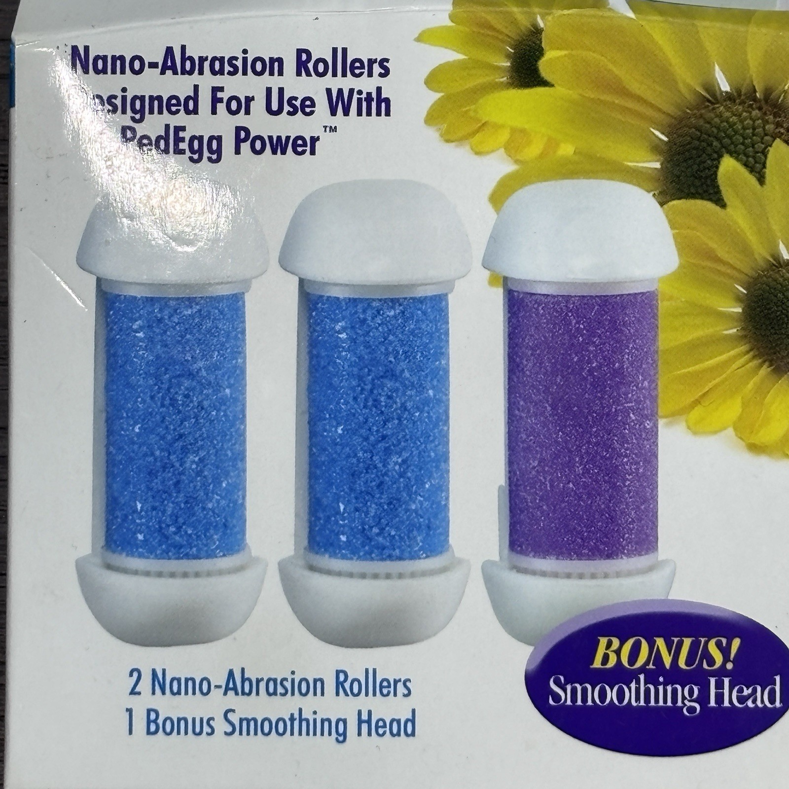 Genuine Ped Egg Power Callus Remover Refill 3 Pack Replacement Rollers NEW