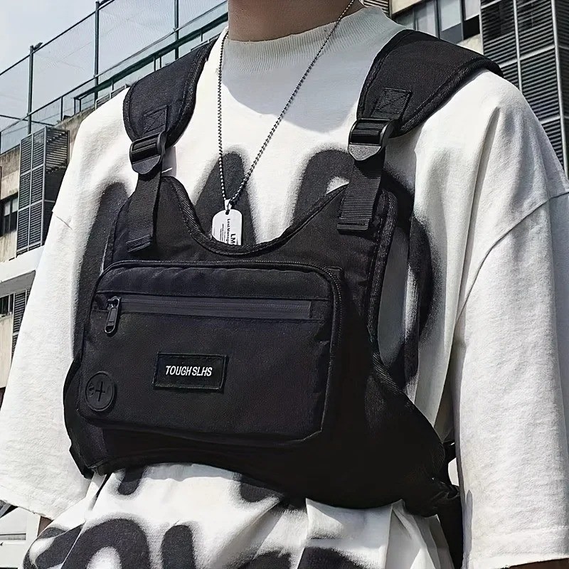 Vest Fabric Chest Rig Bag Hip Hop Functional Tactical Harness Chest Waist