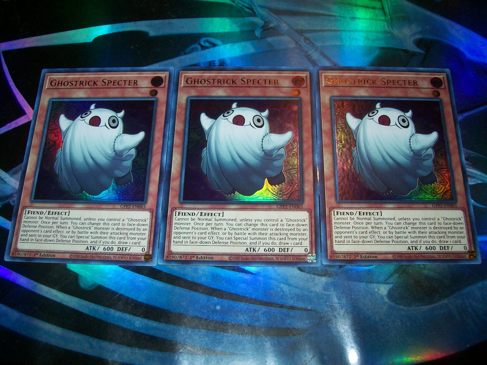 3x Ghostrick Specter 1st Edition Ultra Rare GFP2-EN065 Yu-Gi-Oh!