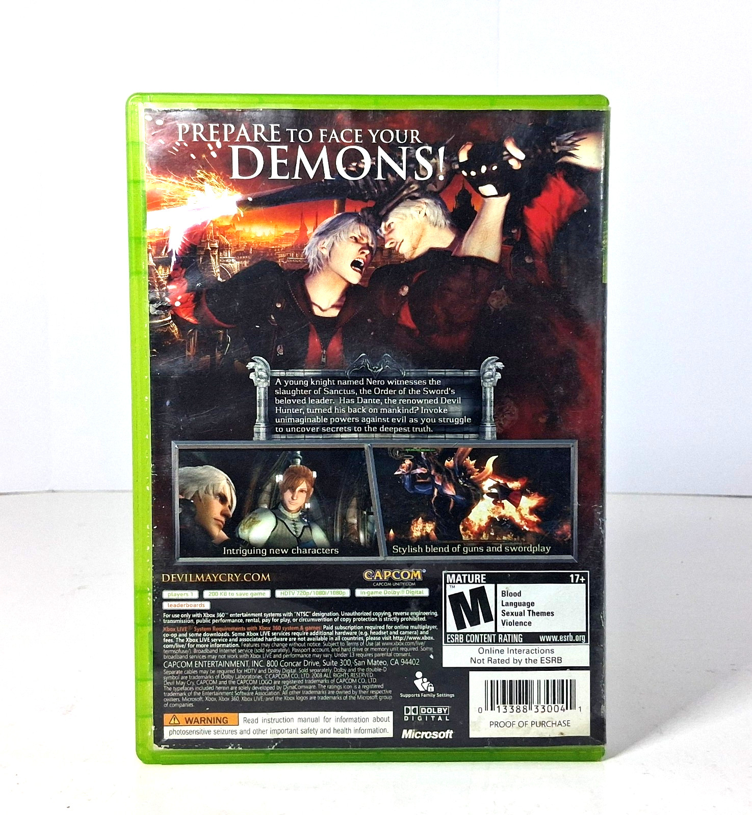 Devil May Cry 4 (Microsoft Xbox 360, 2008) Case ONLY NO Game NO Manual