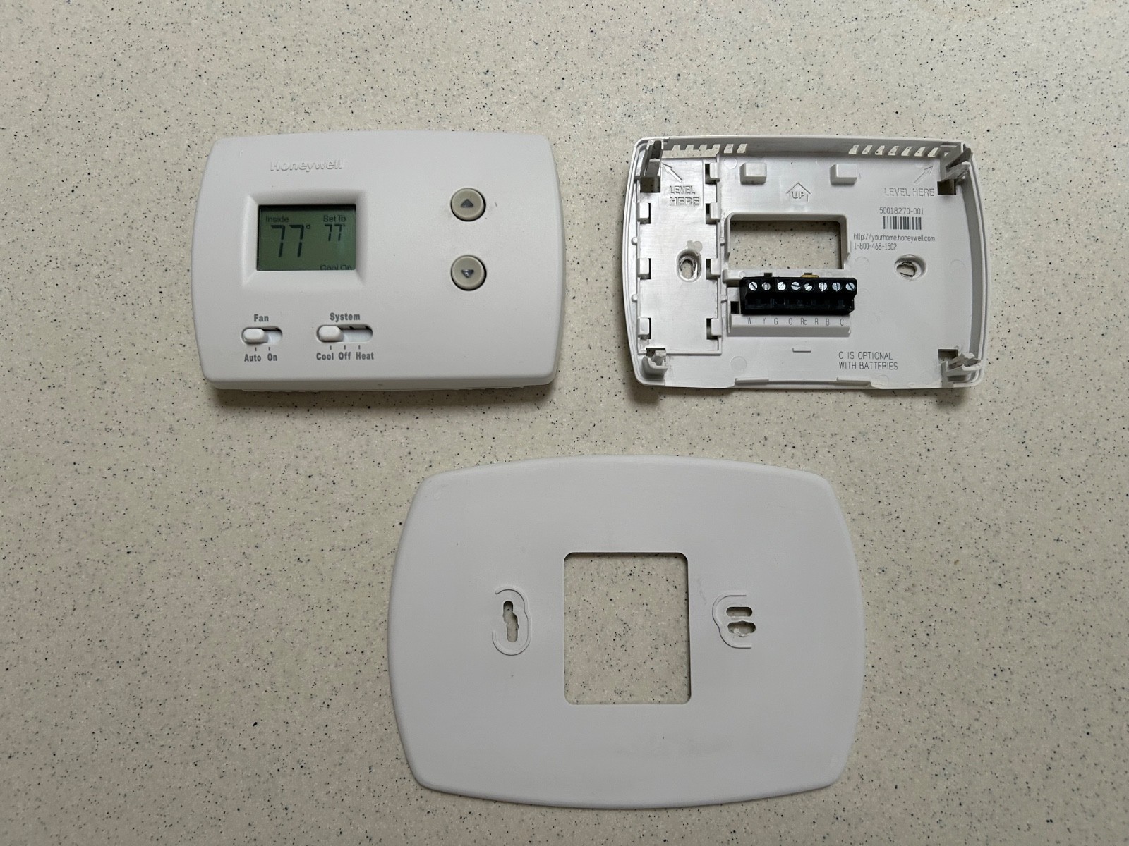 HONEYWELL TH3110D10008 NON-PROGRAMABLE THERMOSTAT w/ WALL PLATE Free Shipping