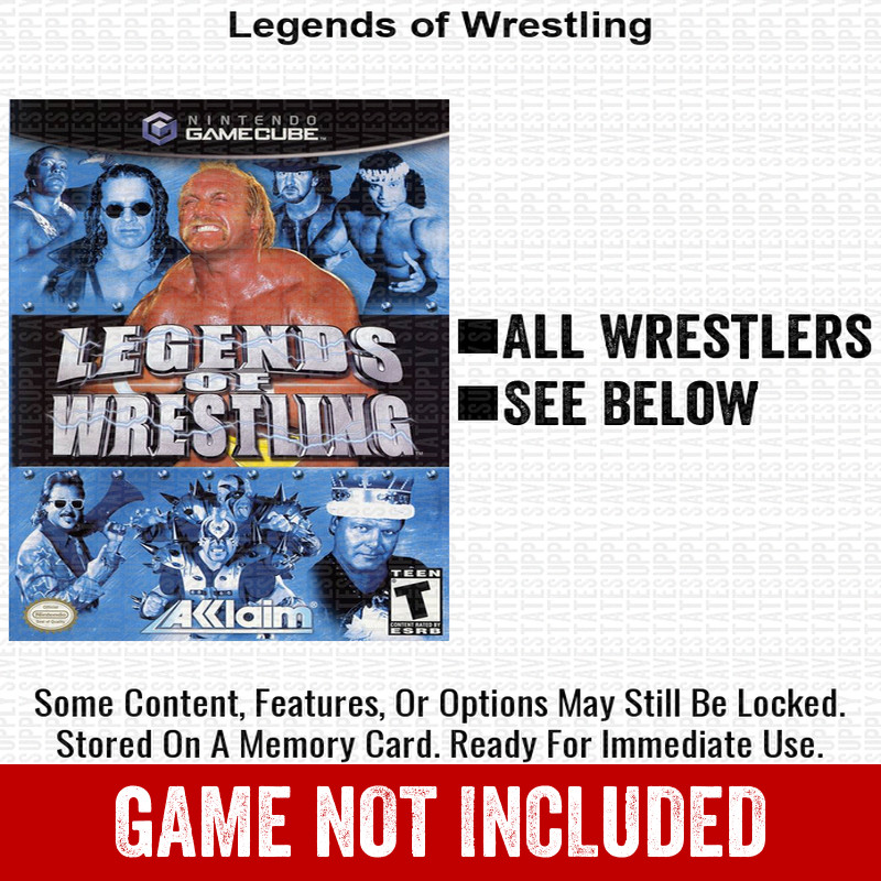 Legends of Wrestling 100% Nintendo GameCube Memory Card Save CHEATS