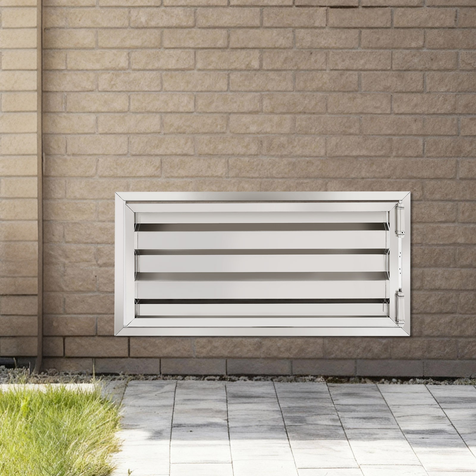 Stainless Steel Crawl Space Access Door 32"x16" Silver Attic Basement Vent Panel