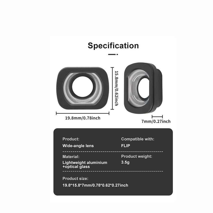 Wide Angle Lens Replacement for DJI FLIP Drone Camera Accessories