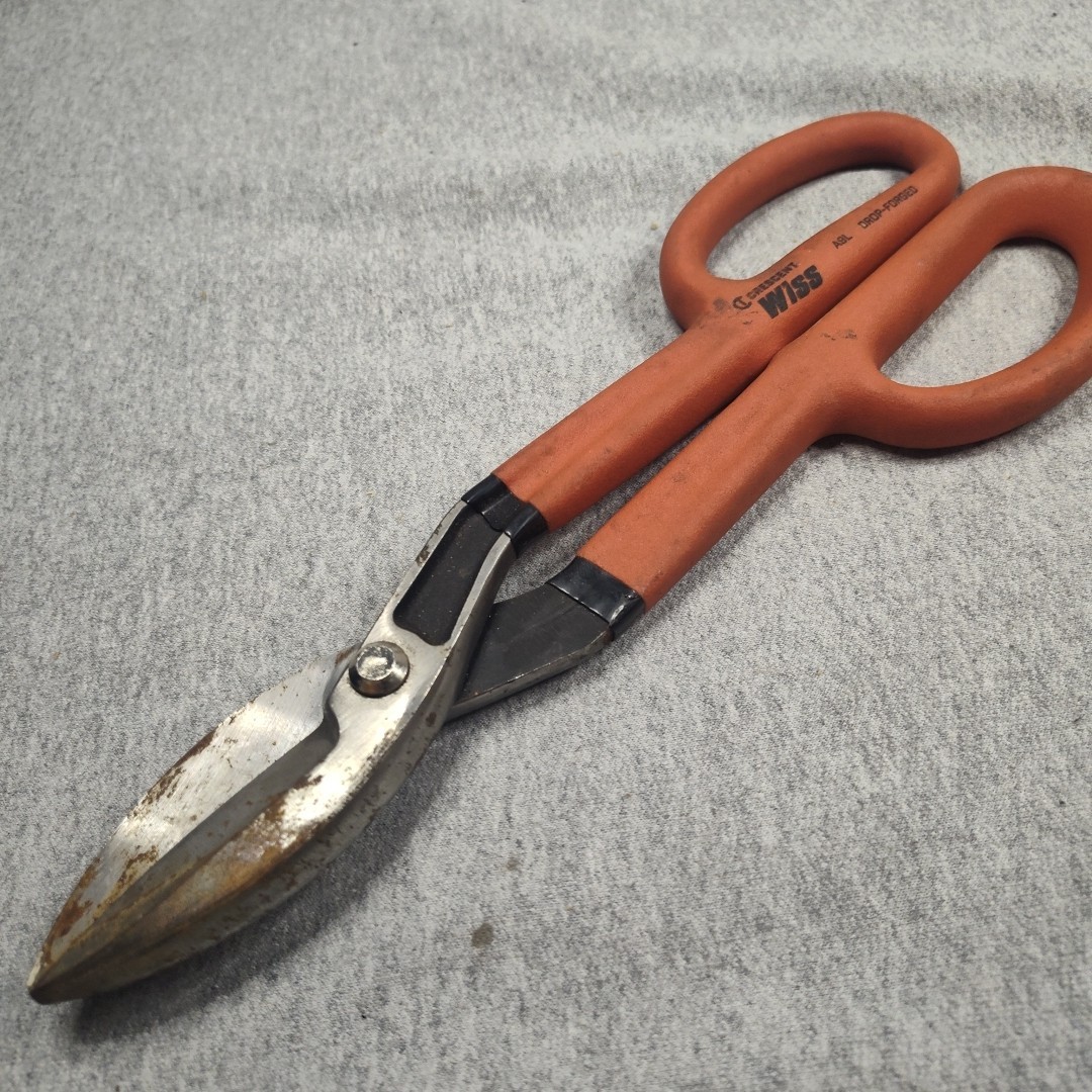 VINTAGE WISS TOOLS 8” UTILITY METAL CUTTING SNIPS A8L USED
