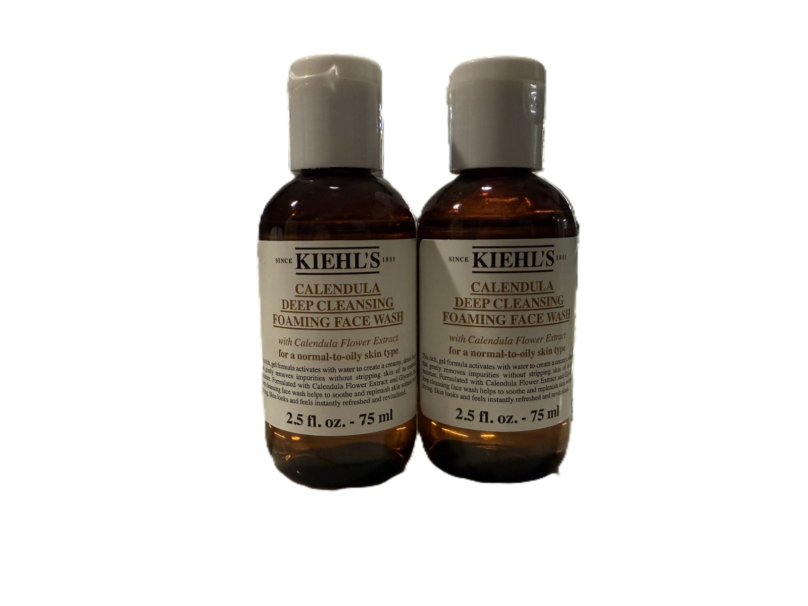 2 Kiehl's Calendula Deep Cleansing Foaming Face Wash 2.5 fl oz NEW Sealed