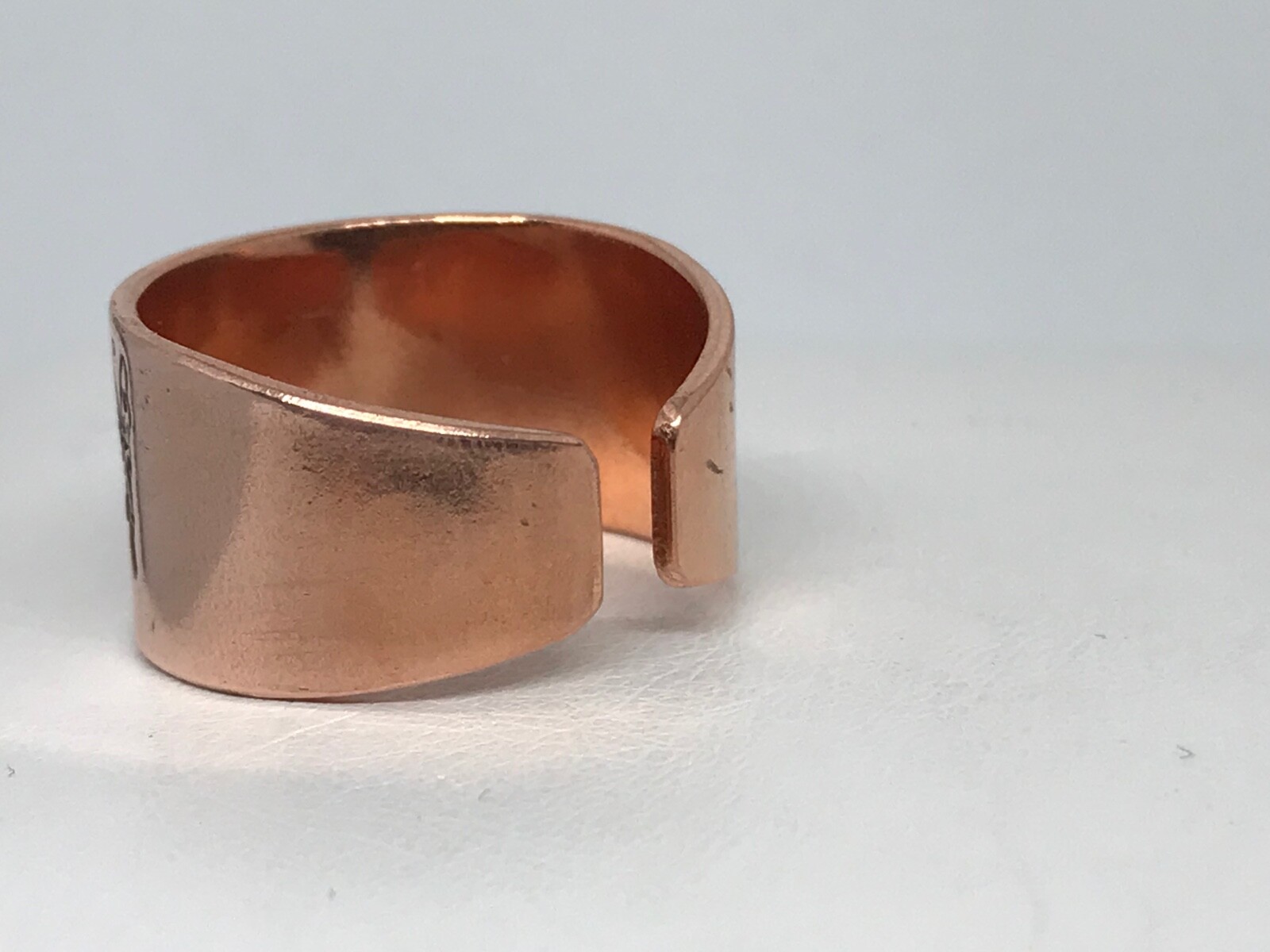 COPPER RING Open Back Hand MADE HAT-Peacock Feather-Butterfly #CR-078
