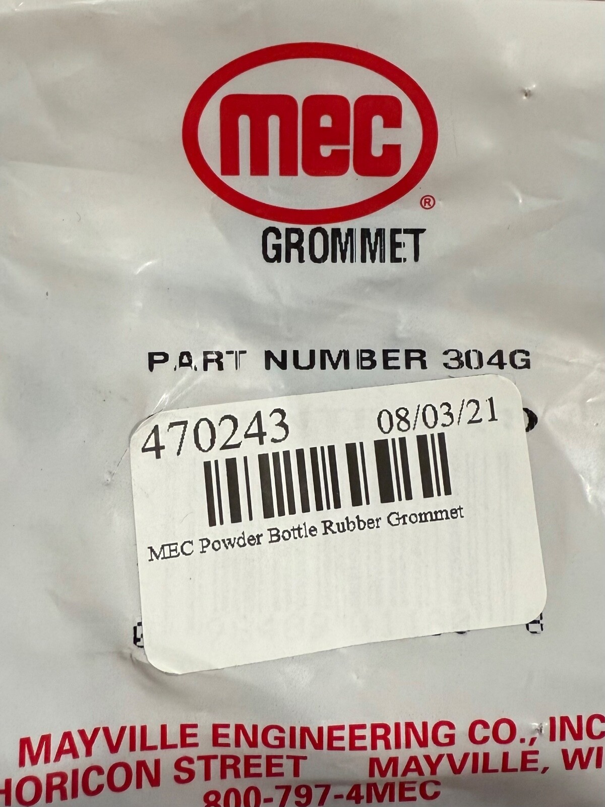MEC 100304G Rubber Grommet - Black