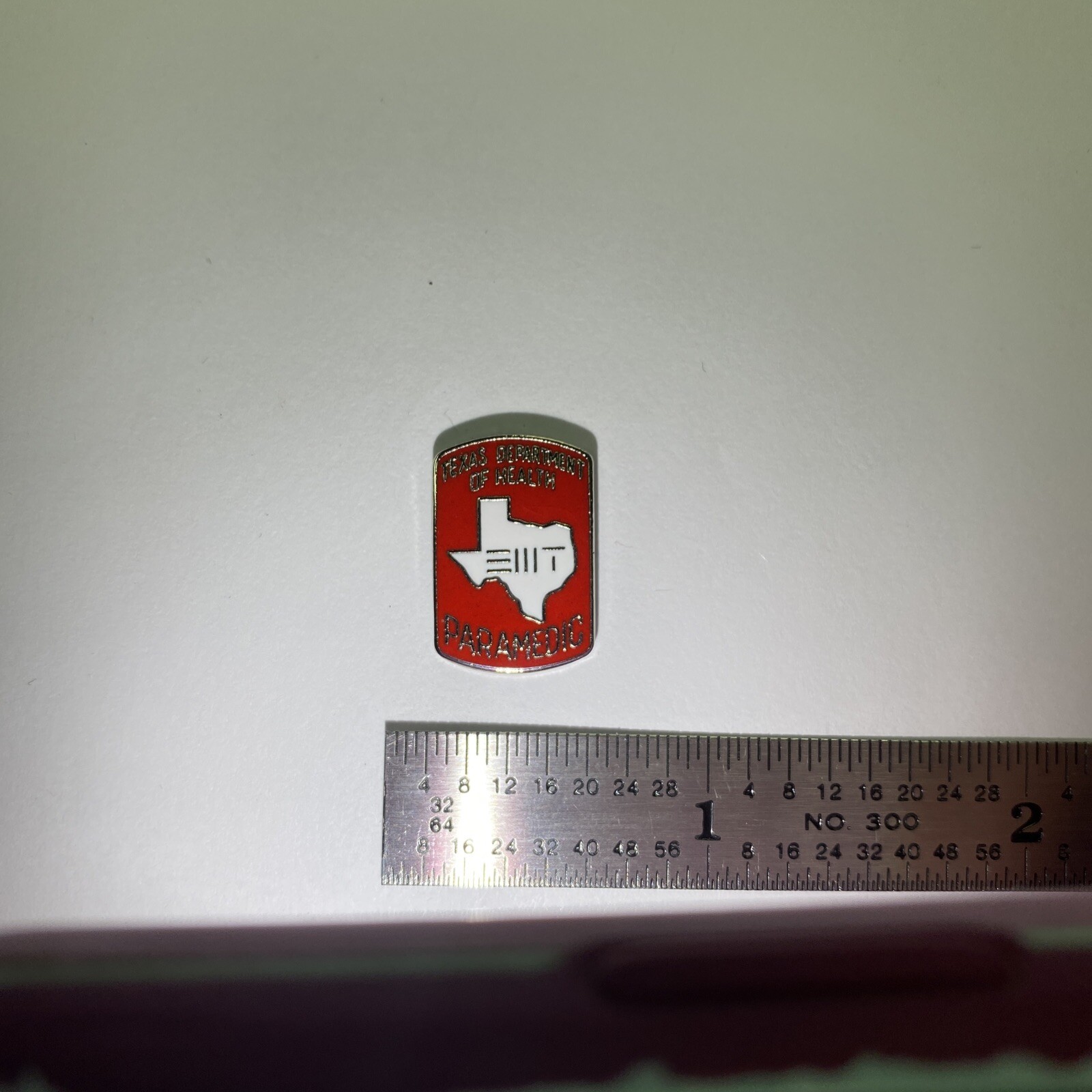 Texas Department Of Health - Paramedic Silver, Red And White Pin - Lot Of 5