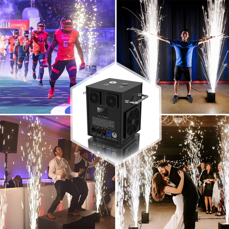 700W Cold Spark Firework Machine DMX512 Special Stage Effect Show Events Xmas US