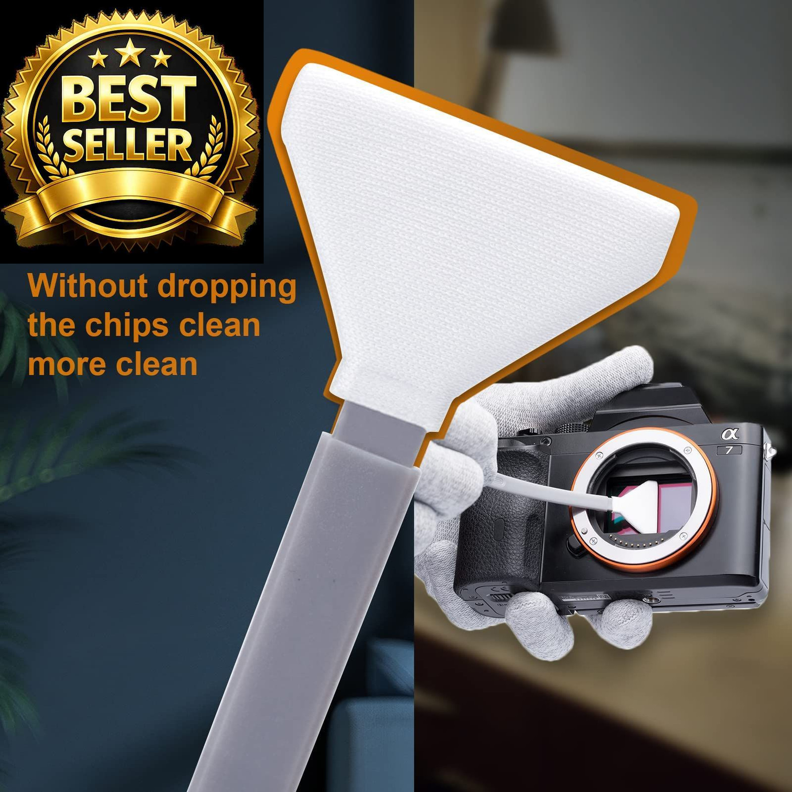 VSGO Full Frame Sensor Cleaning Kit, 12pcs Swabs & 10ml Black, White