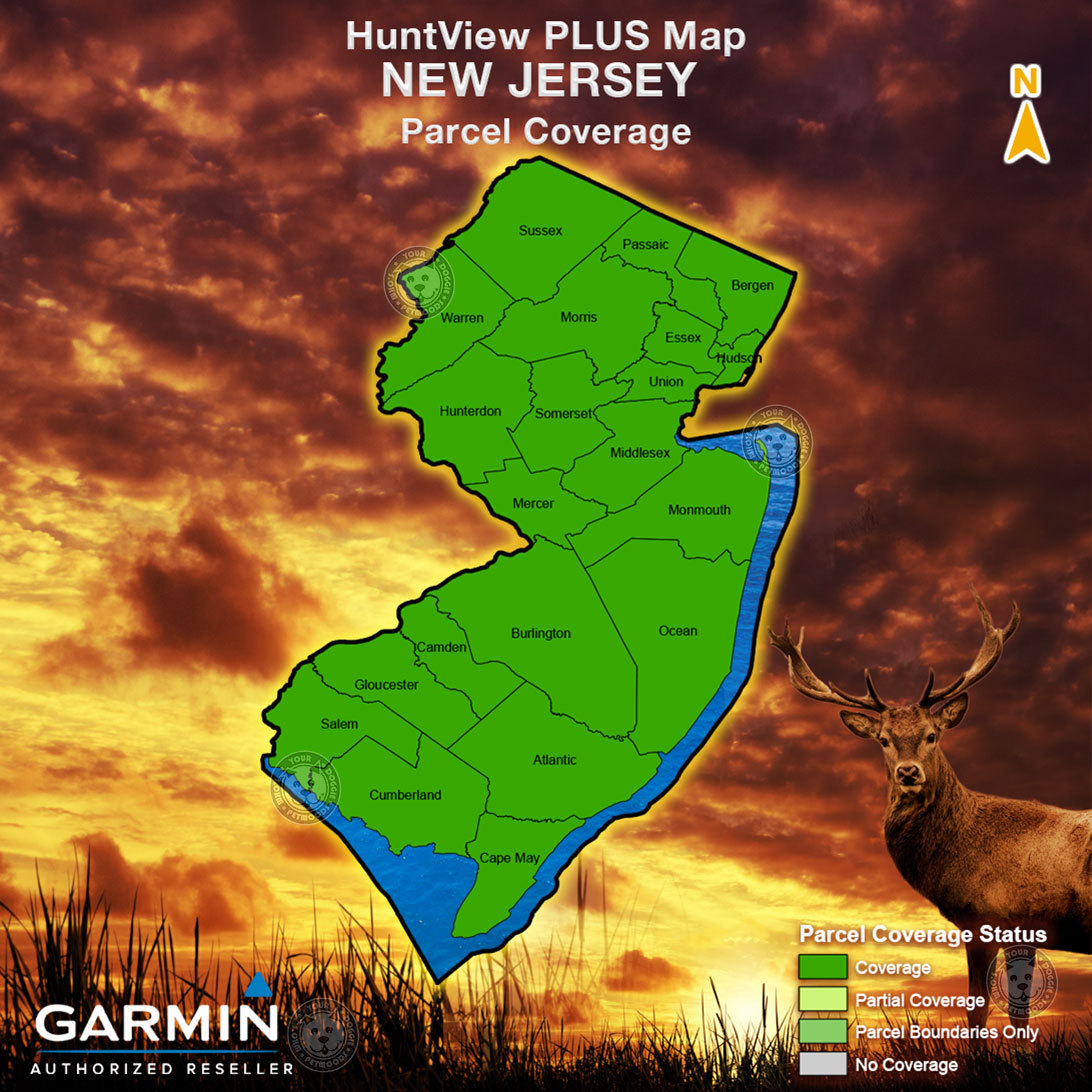 Garmin HuntView Plus Maps MD + DE + DC + NJ - Birdseye Satellite Imagery microSD