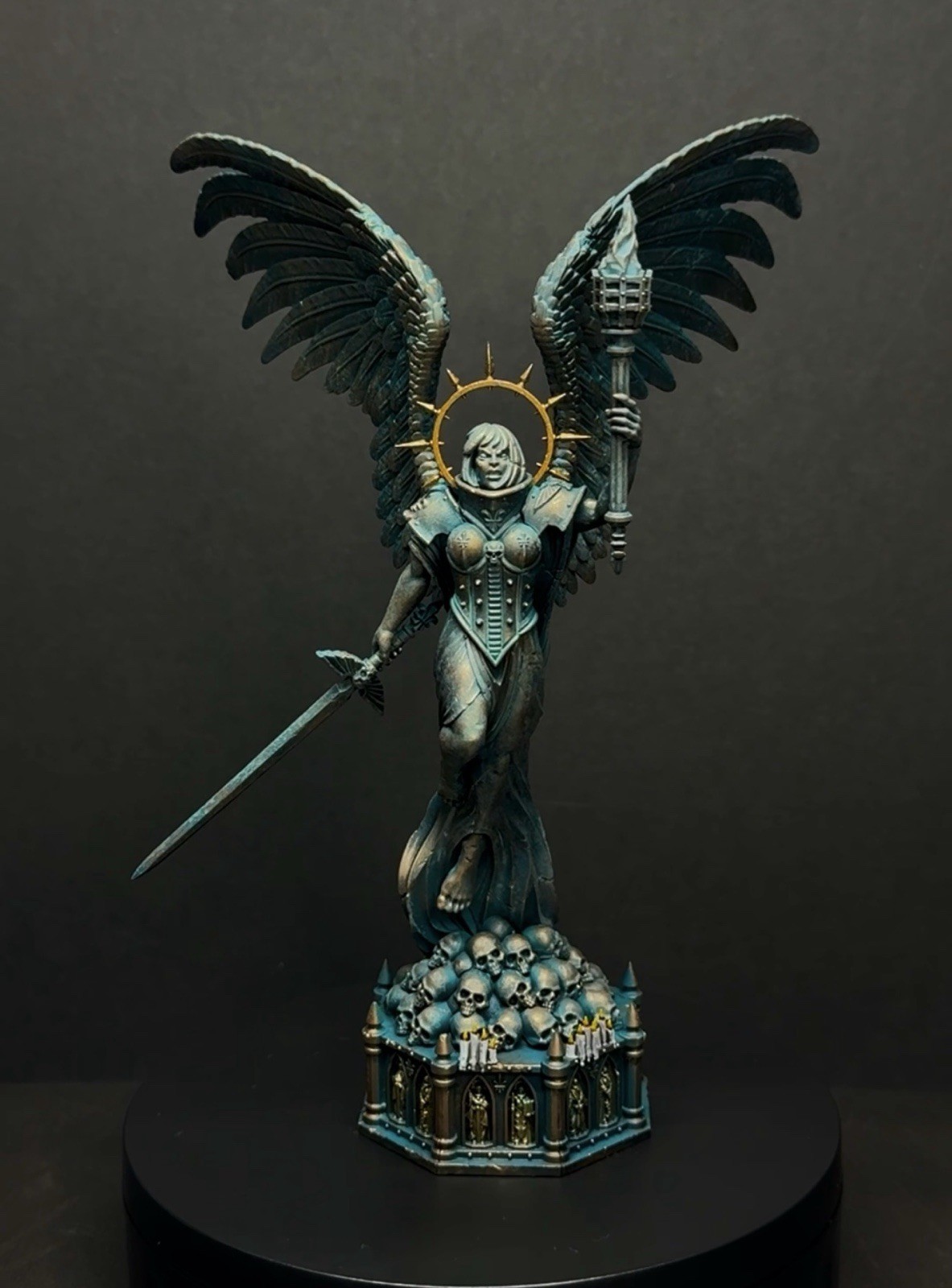 Pro Painted Shrine Statue Sanctifiers Kill Team Blood and Zeal Commission