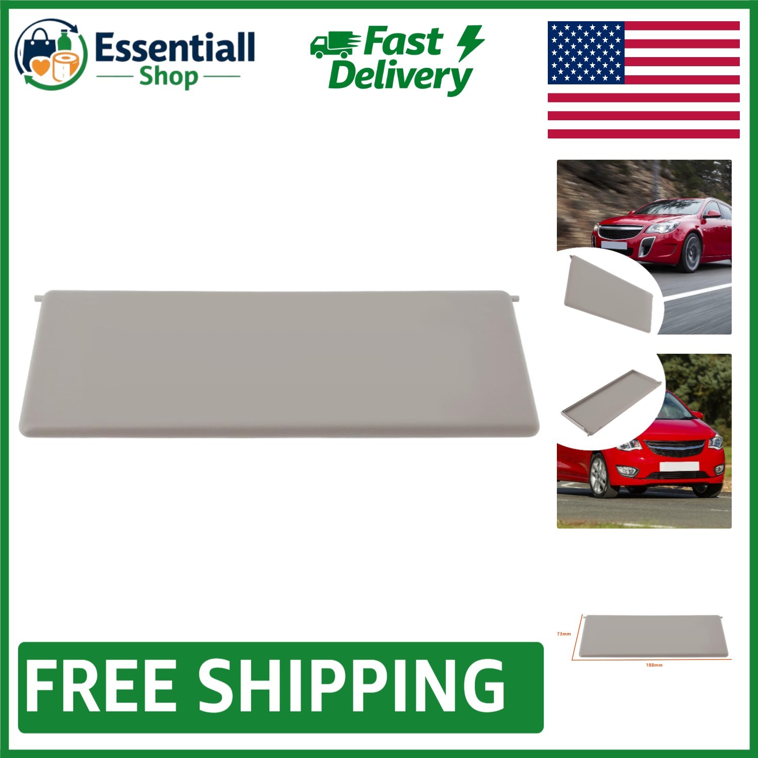 Replacement Gray Sunshade for Vauxhall Astra J & Insignia A - Effortless Setup