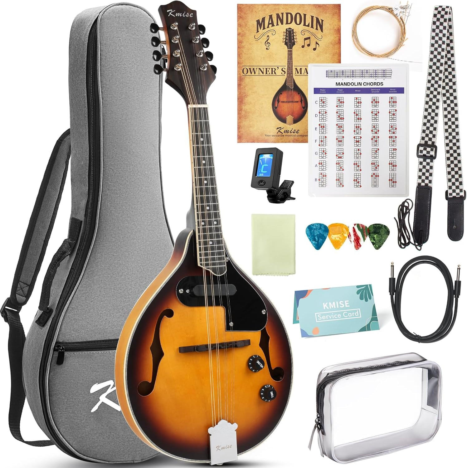 Mandolin Instrument a Style, Electric Acoustic Mandolins Instrument Kit 8 String