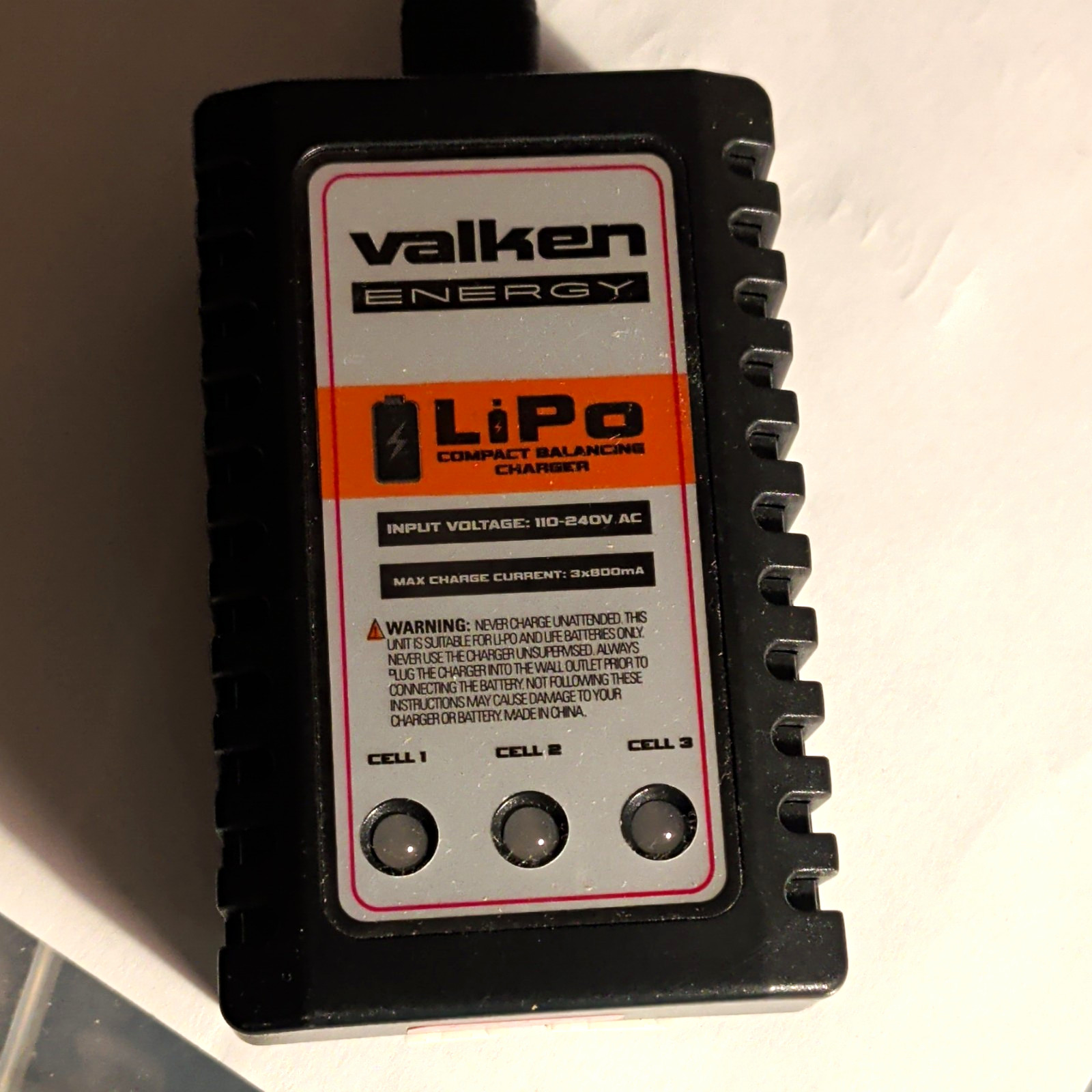 Valken Energy LiPo Compact Balancing Battery Charger 2S/3S 800mA 110-240V