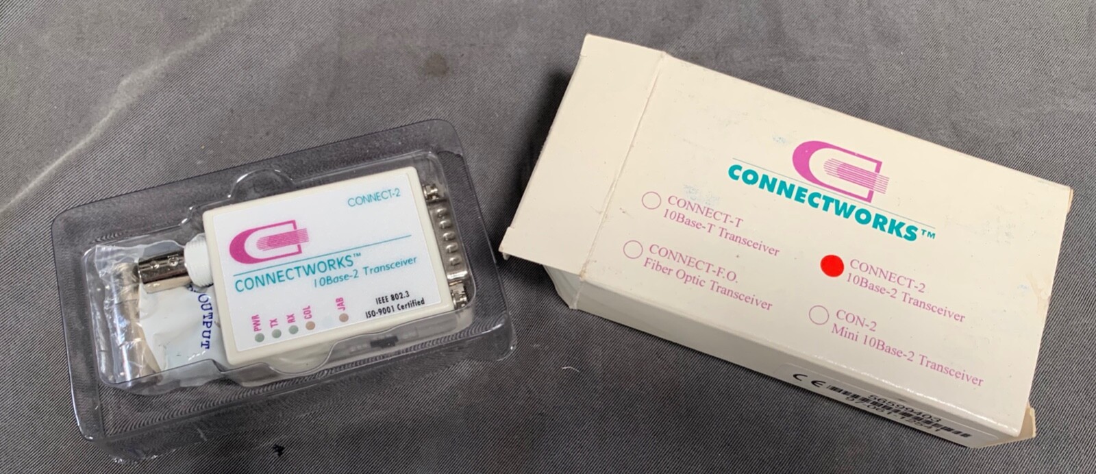 UNUSED Vintage CONNECTWORKS Connect-2 10Base-2 Transceiver (A5)