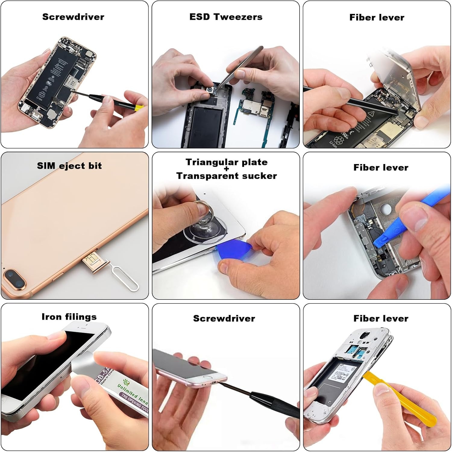 22 Piece Professional Electronics Opening Pry Screwdriver Set Multiple Functions