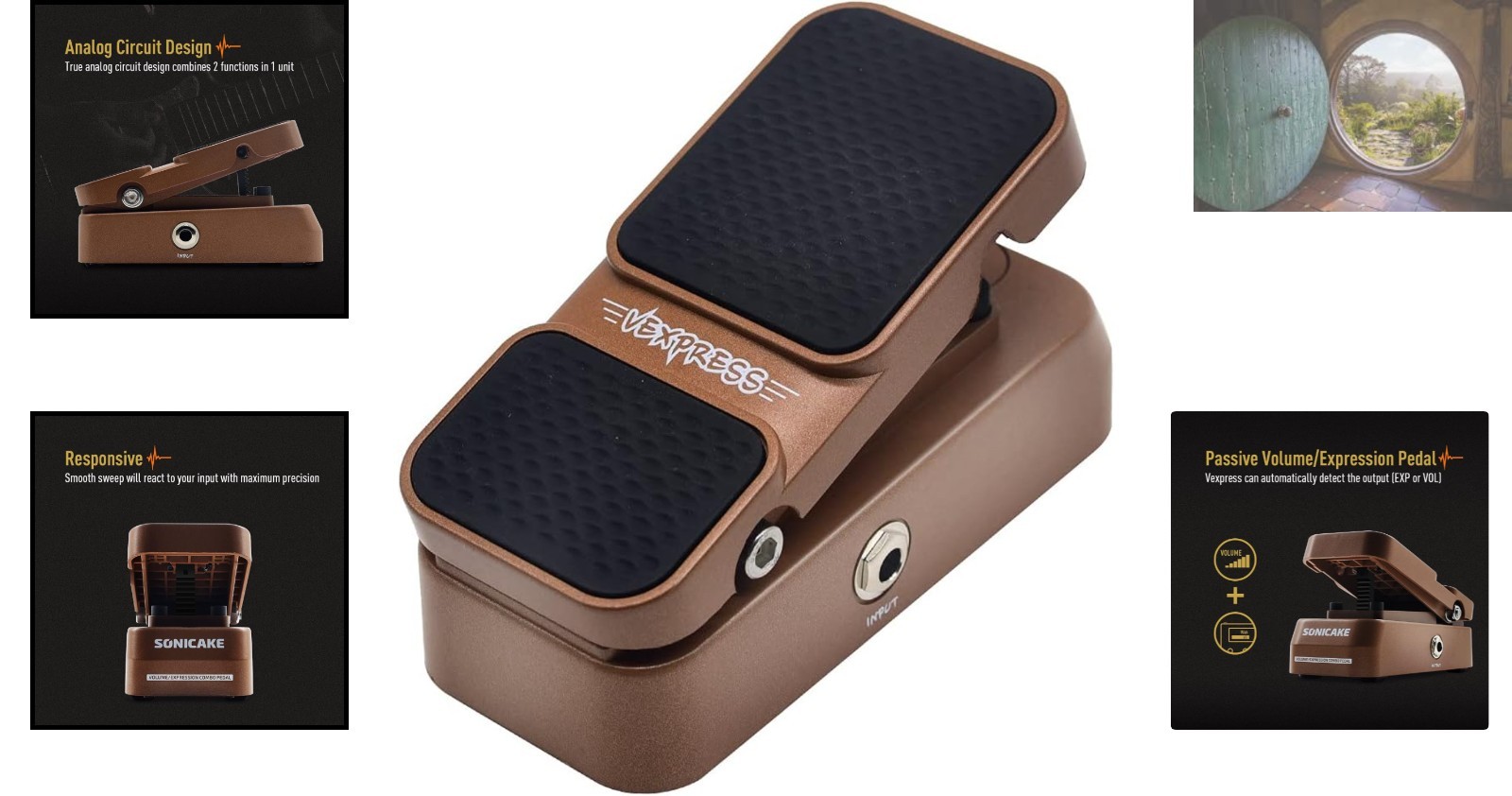 Passive Volume Control & Expression Pedal for Guitar, Bass & Synth - Vexpress