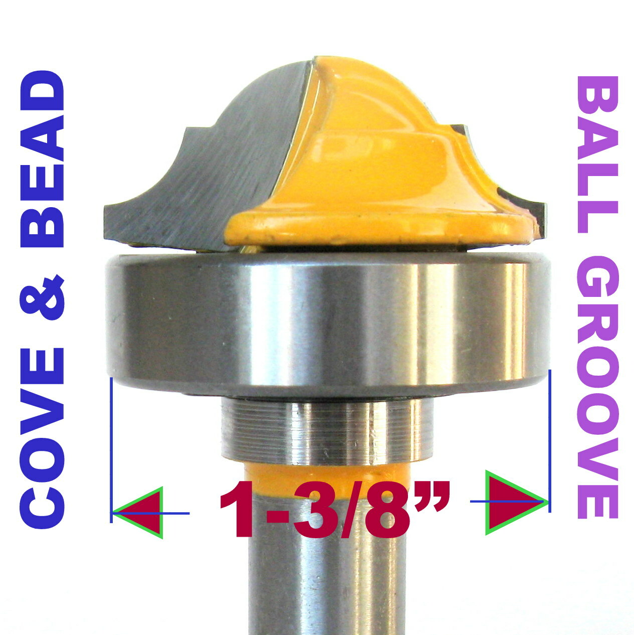 1pc 1/2 SH Top Bearing Classical Groove Bead & Cove Ball End Router Bit sct-888