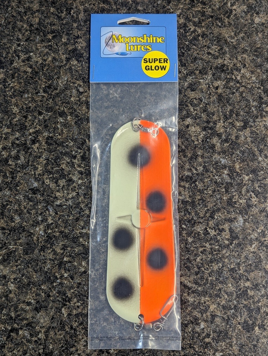 Moonshine Lures Dodger Size 2 - Night Crawler - 6 3/4" Salmon Flasher