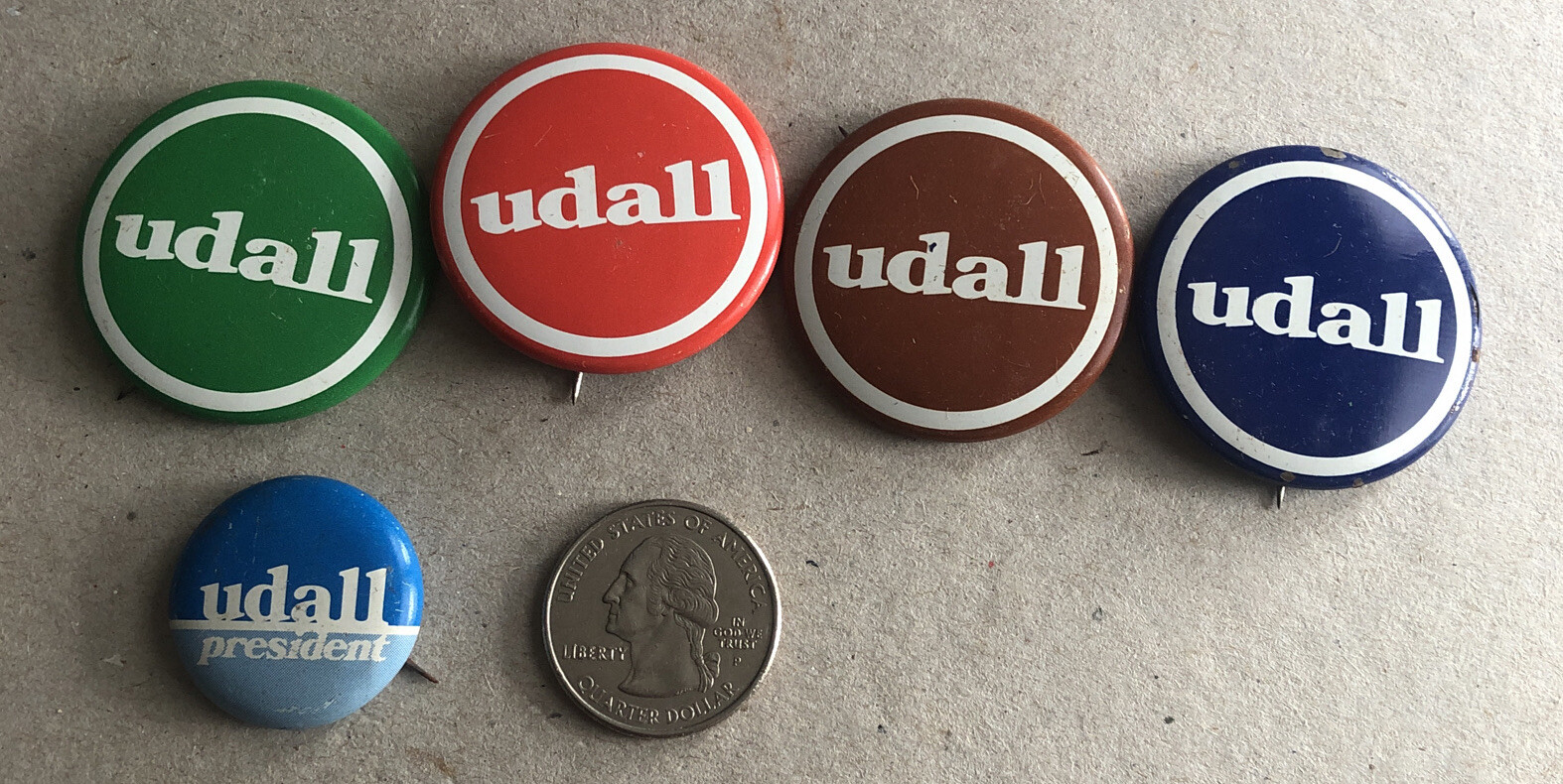 1976 Morris Udall For President Presidential Campaign Pin Button Badge Lot
