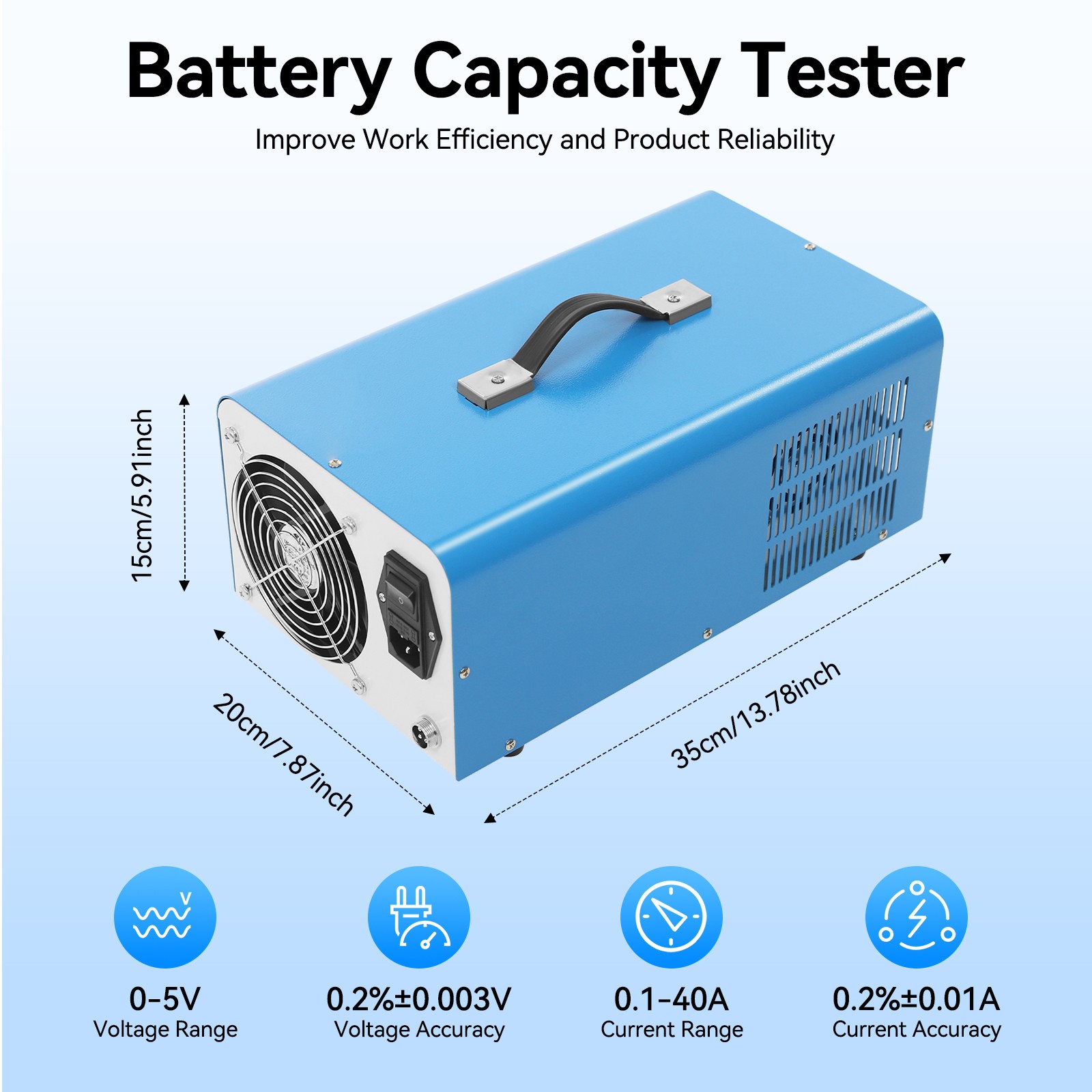 Ebc-a40l High Current Lithium Battery Capacity Tester 200W Charge & Discharge