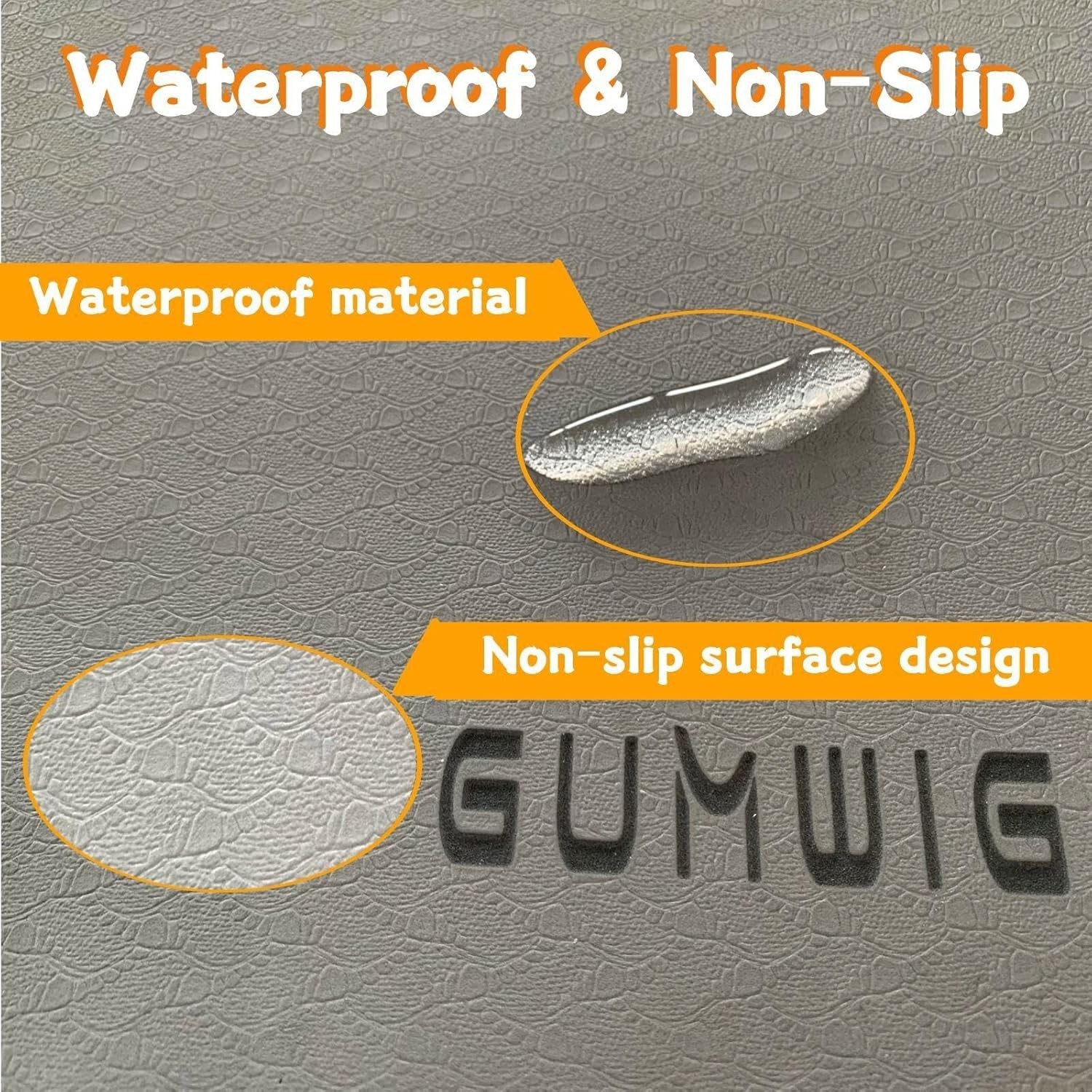 Universal Compatibility Large Exercise Mat for Under Desk Ellipticals - Grey