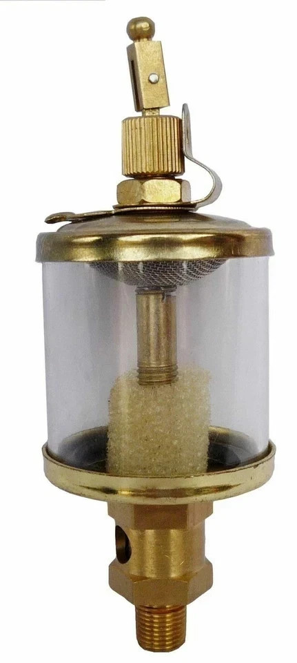 1/4" PT Thread Needle Valve Oil Cup Sight Gravity Drip Feed Oilers 400ml