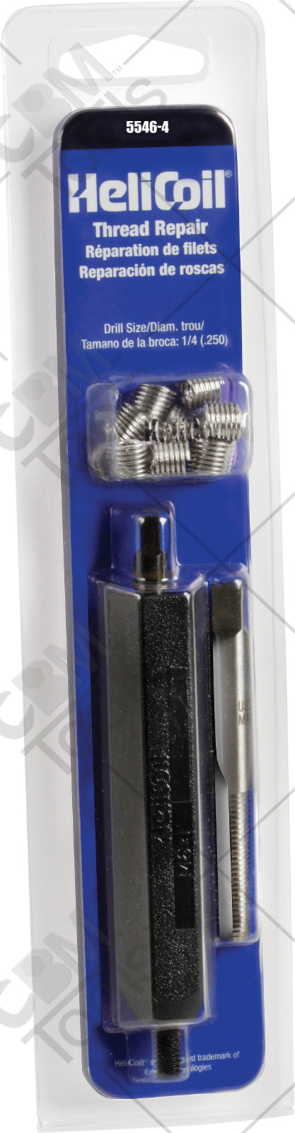 HeliCoil 5546-4 M4x0.7 Metric Thread Repair Kit with 12 Inserts and Tool Set