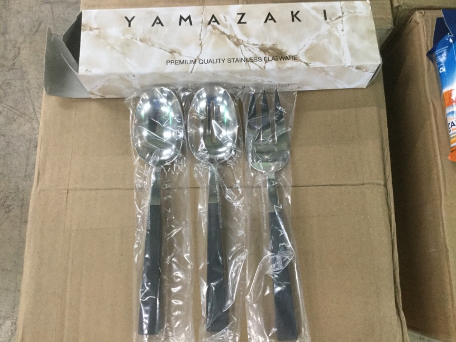 Yamazaki WRIGHT Crate & Barrel STAINLESS Hostess serving set $62.50 retail SAVE