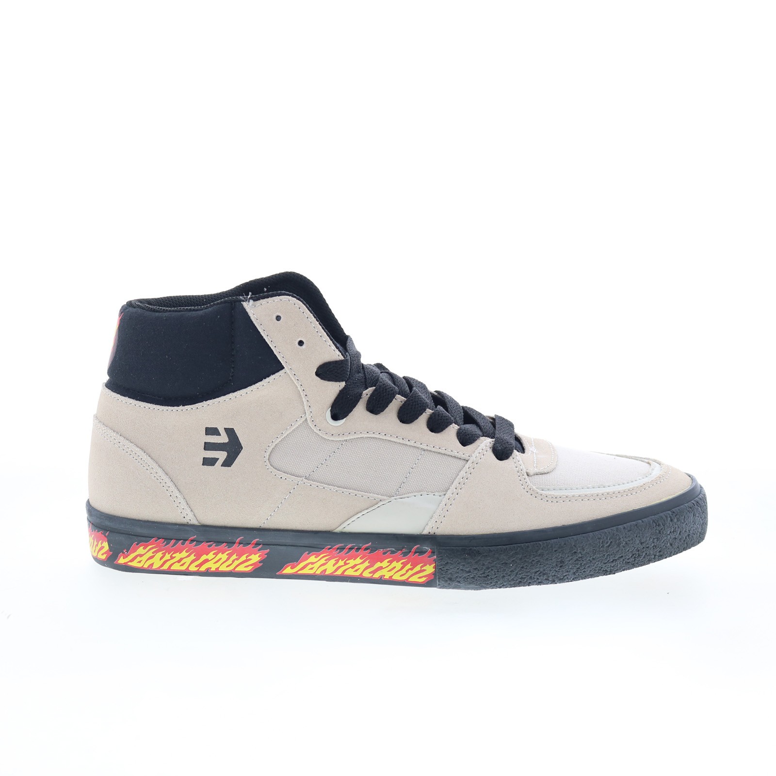 Etnies Screw Vulc Mid X Santa Cruz Mens Beige Skate Inspired Sneakers Shoes