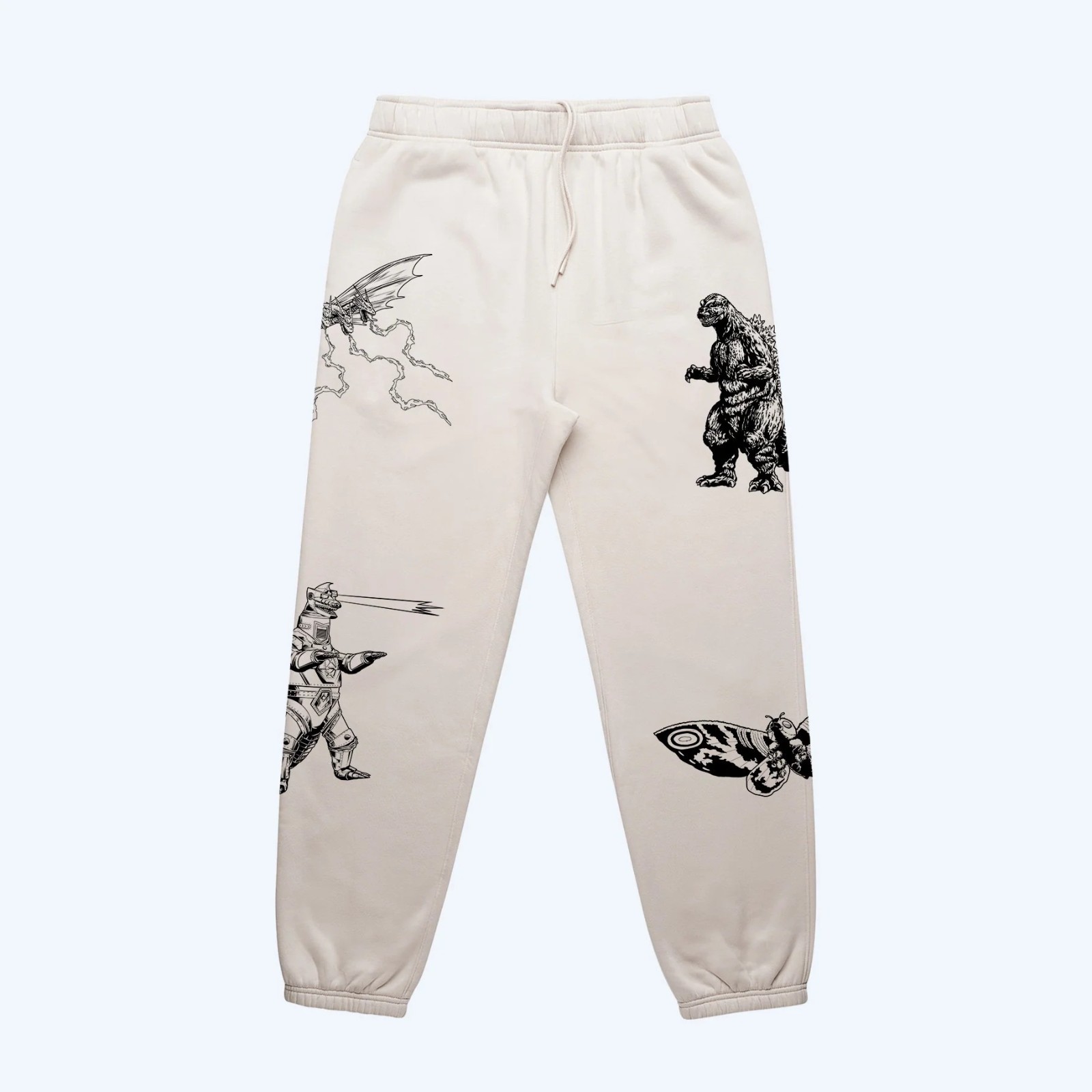 Godzilla Kaiju Print Sweatpants Designed by Toho, Small