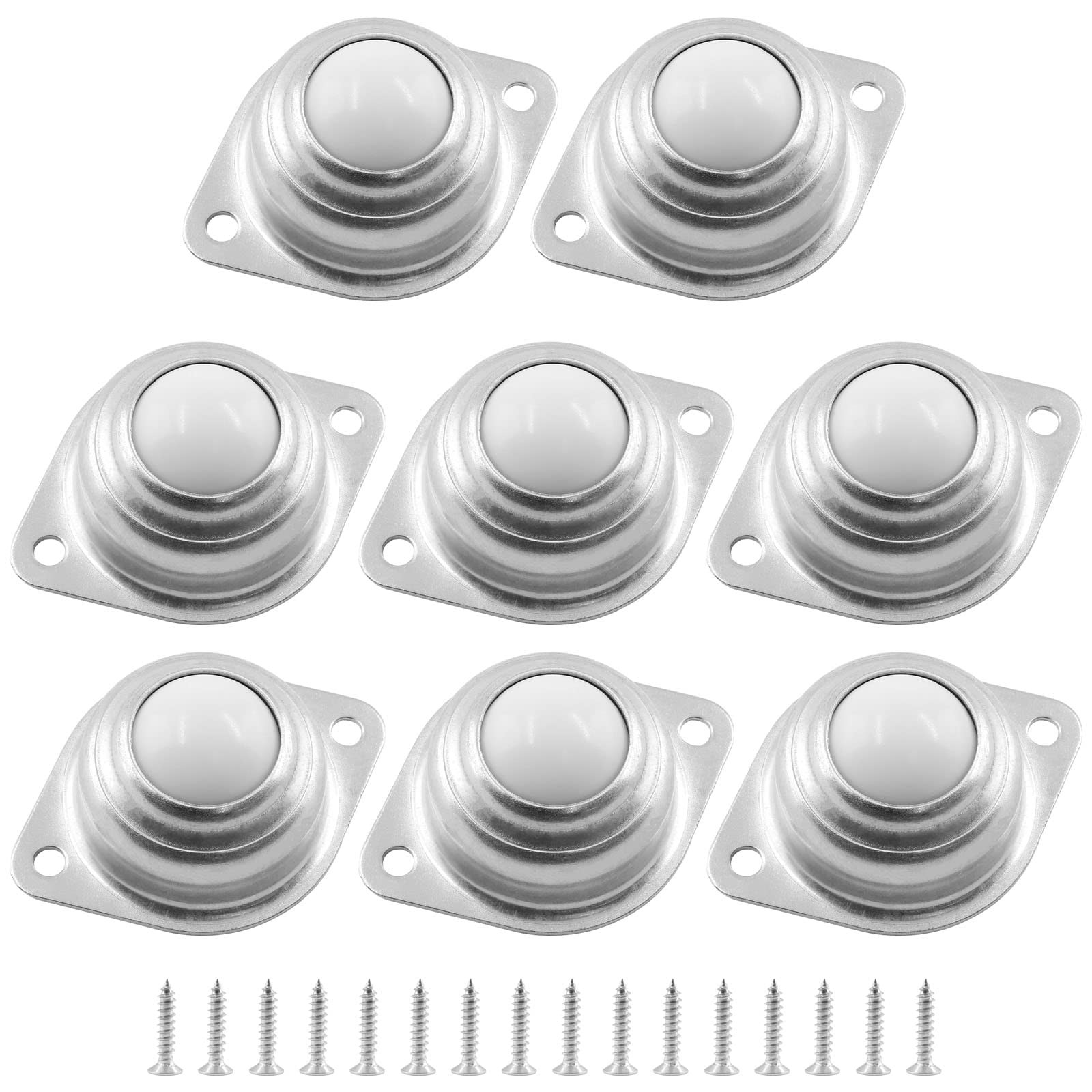 8 Pcs 1 Inch Ball Transfer Bearings, Nylon Conveyor Ball, Roller Casters for ...