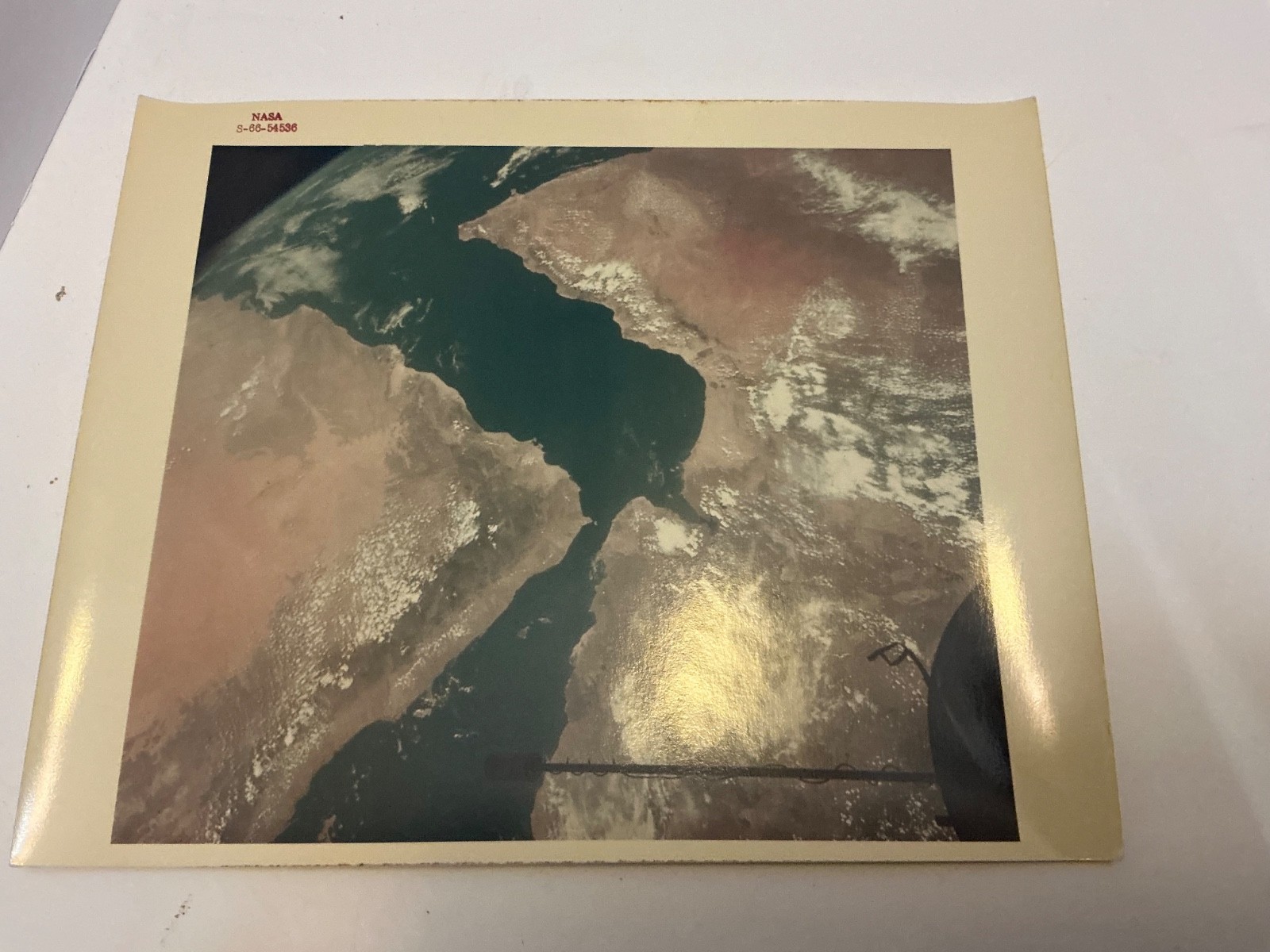 NASA Kodak Photo Gemini VII  mission Arabian Peninsula and northeast Africa red#