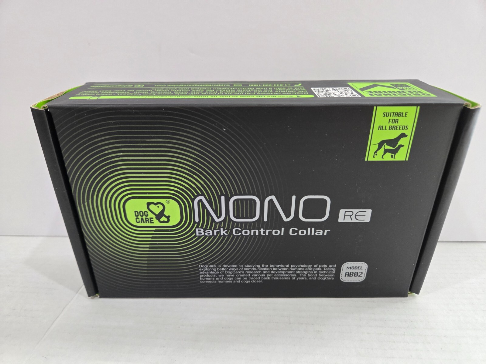 DogCare NONO RE Bark Control Collar Model AB02 Suitable For All Breeds NEW