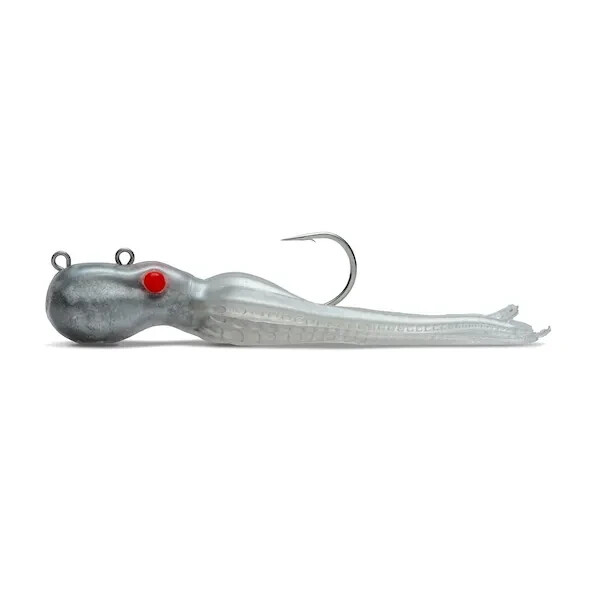 Mustad Inkvader Octopus Saltwater Jig Mini 1-1/4oz Amer Pearl Glow Pre-Rigged|B6
