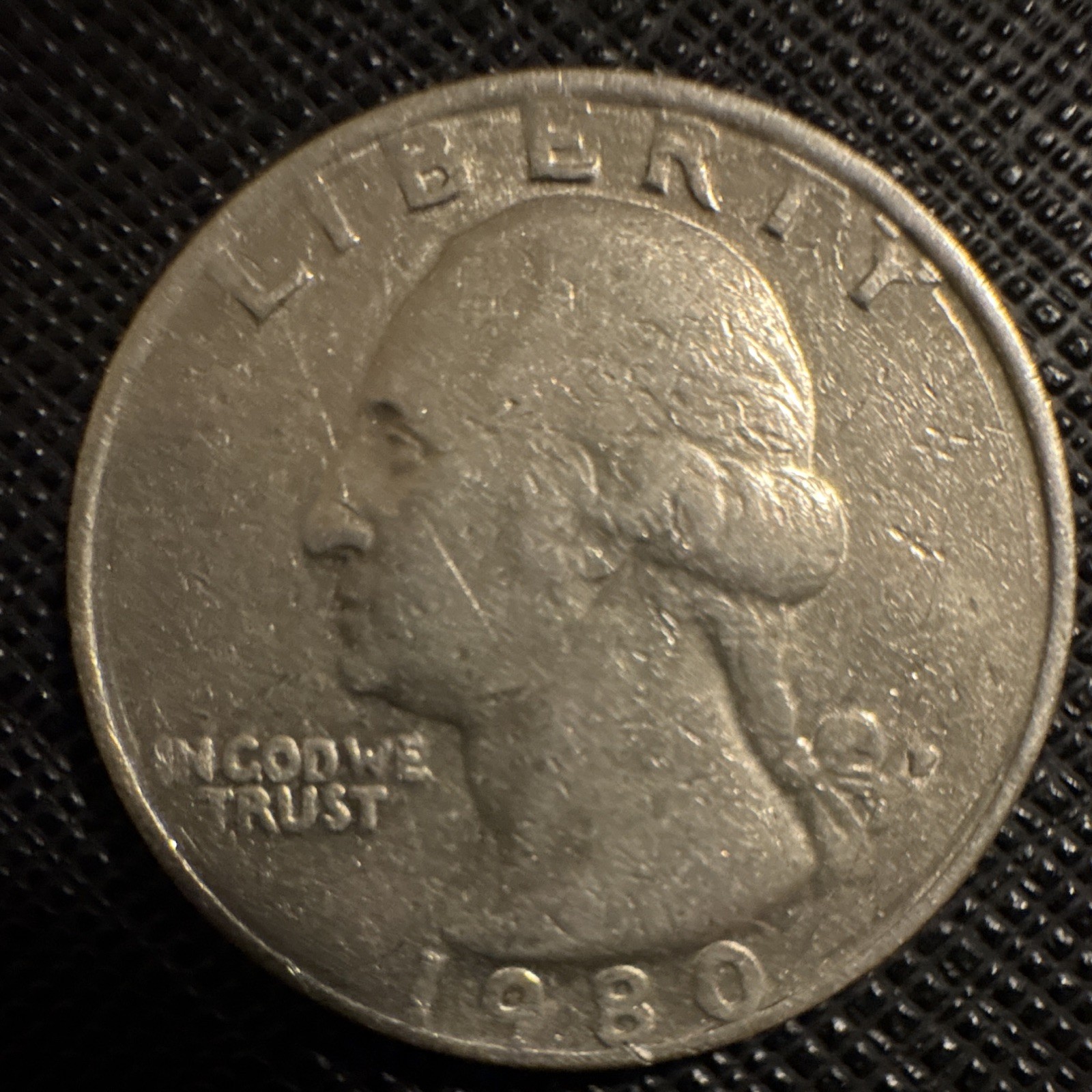 1980 Washington Quarter Filled P Mint error great condition 240$