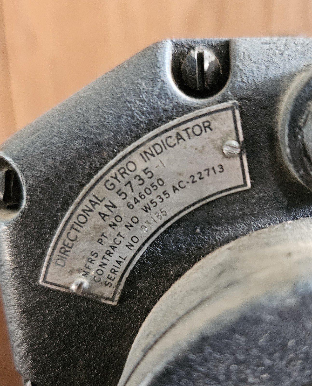 Vintage Directional Gyro Indicator Part #AN5735-1