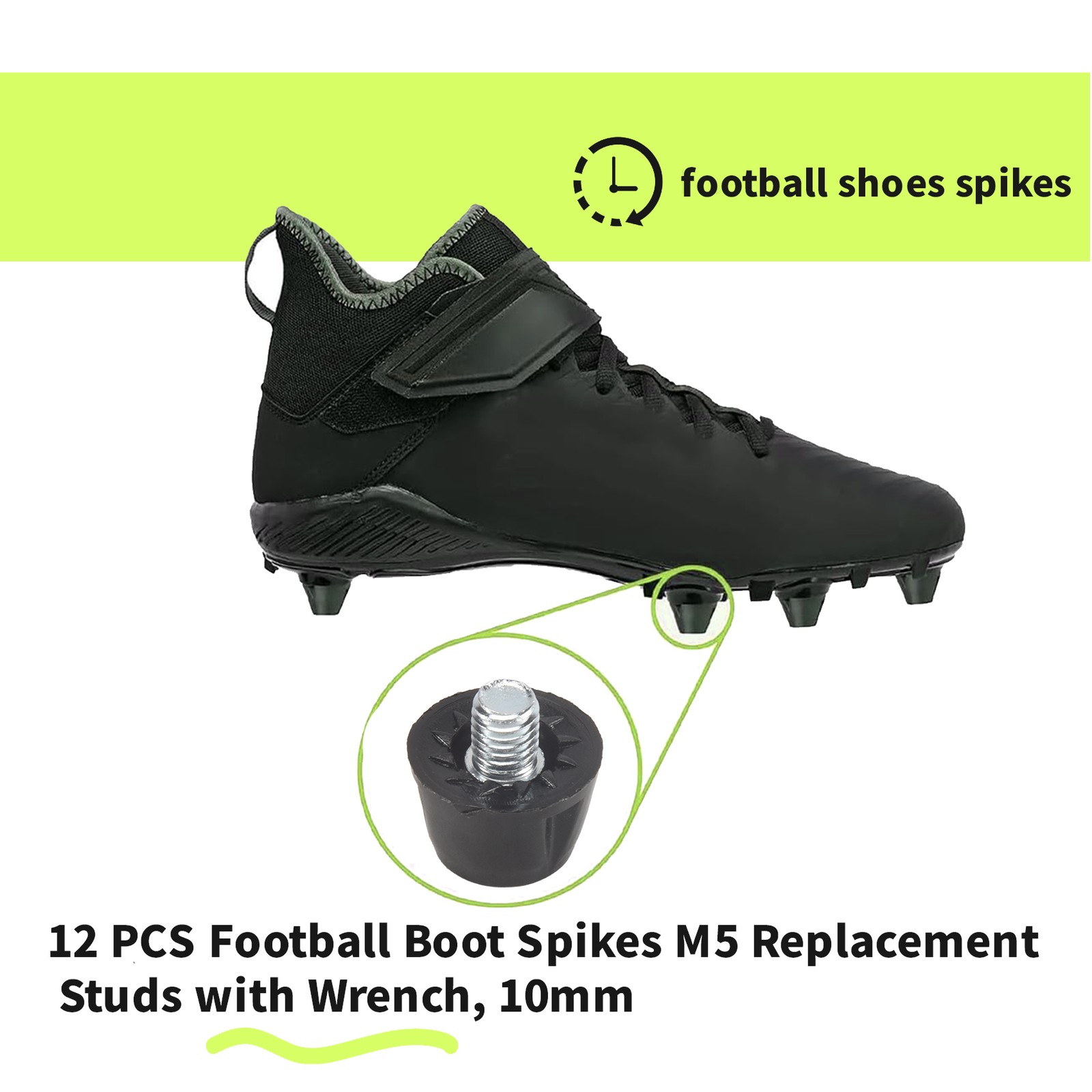 12 PCS Football Boot Spikes Professional Soccer Boot Cleats M5 Replacement1261