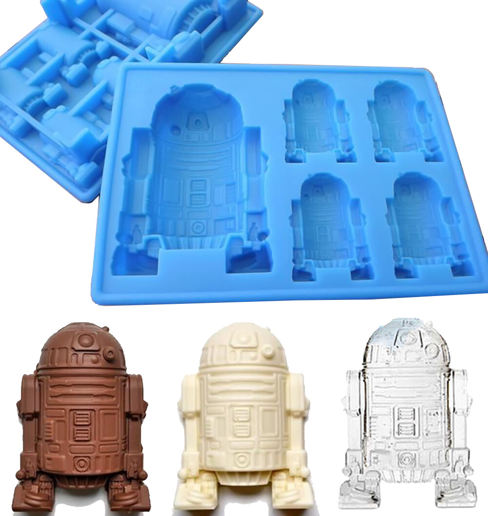 Star Wars Theme Party R2-D2 Ice Tray Cube Chocolate Jello Silicone Molds Kid Fun